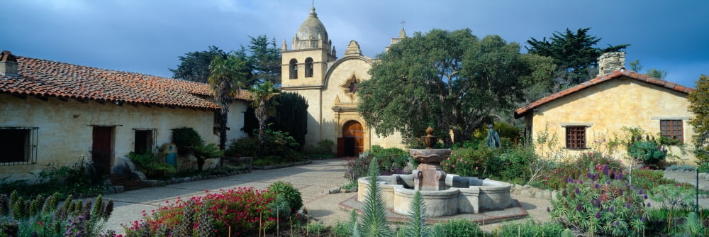 Mission San Carlos Borromeo de Carmelo Carmel California Canvas Art - Panoramic Images (27 x 9)
