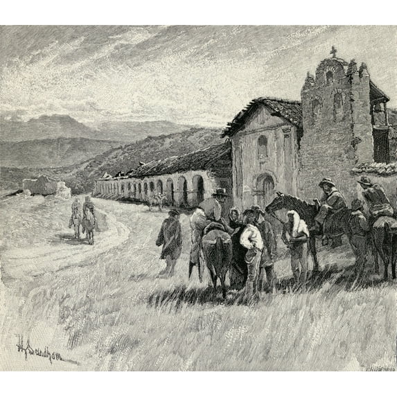 Mission Santa Ynez Or Ines Solvang California From The Book The Century Illustrated Monthly Magazine May To October 1883