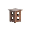 thumbnail image 1 of Mission Solid Oak Square End Table with Cut Outs - Walnut, 1 of 3
