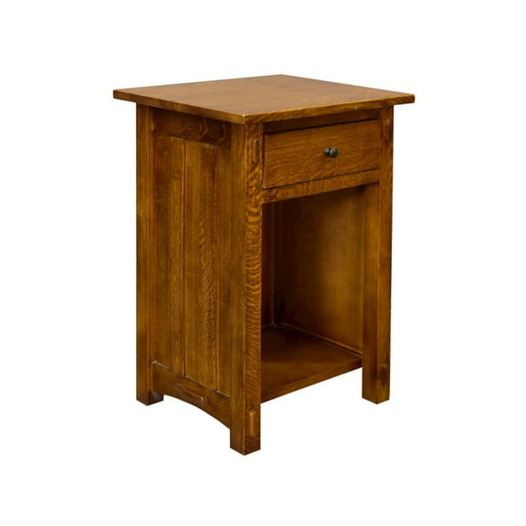 Mission Solid Quarter Sawn Oak 1 Drawer End Table - Model A27