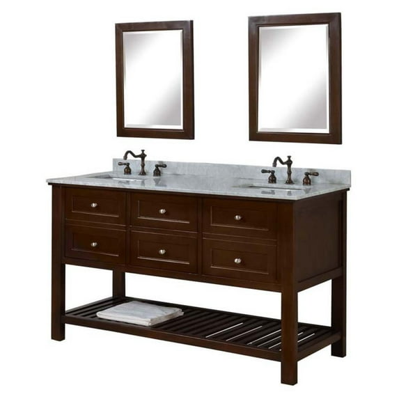 Mission Spa 60D6 60 in. Double Bathroom Vanity