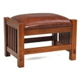 thumbnail image 1 of Mission Spindle Stool - Quarter Sawn Oak & Leather 1515 BL, 1 of 3