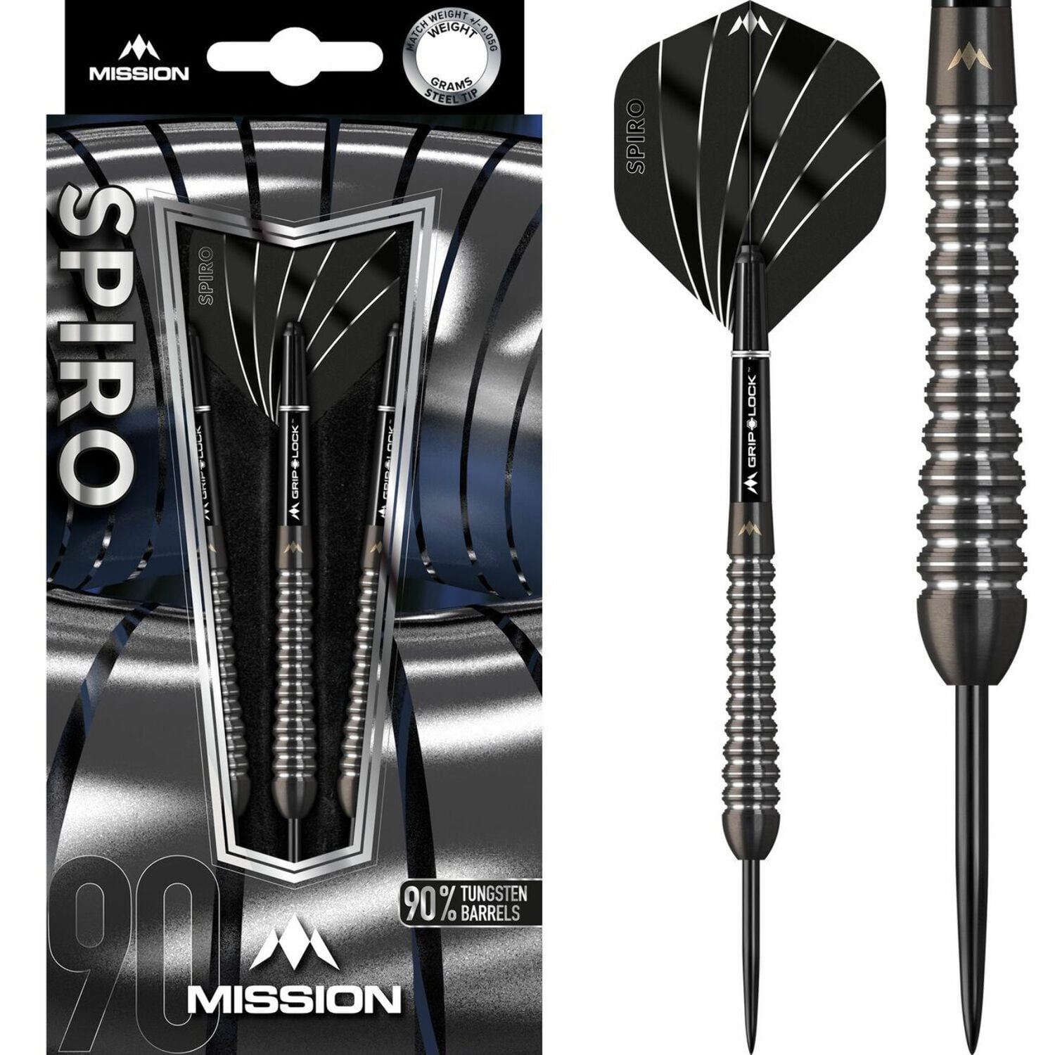 Mission Spiro M2 Steel Tip Darts 20g