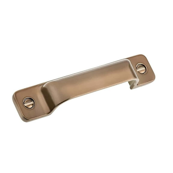 2-Pack Mission Square 3-3/4" (96mm) Center to Center, Overall Length 4-1/2" Champagne Bronze Cabinet Hardware Pull / Handle