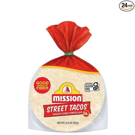 Mission Street Taco Corn Tortillas, Mini Soft Taco Size, 24 Count