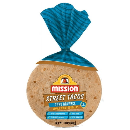 Mission Street Tacos Carb Balance Whole Wheat Tortillas - 4.5", 10 oz, 12 Count