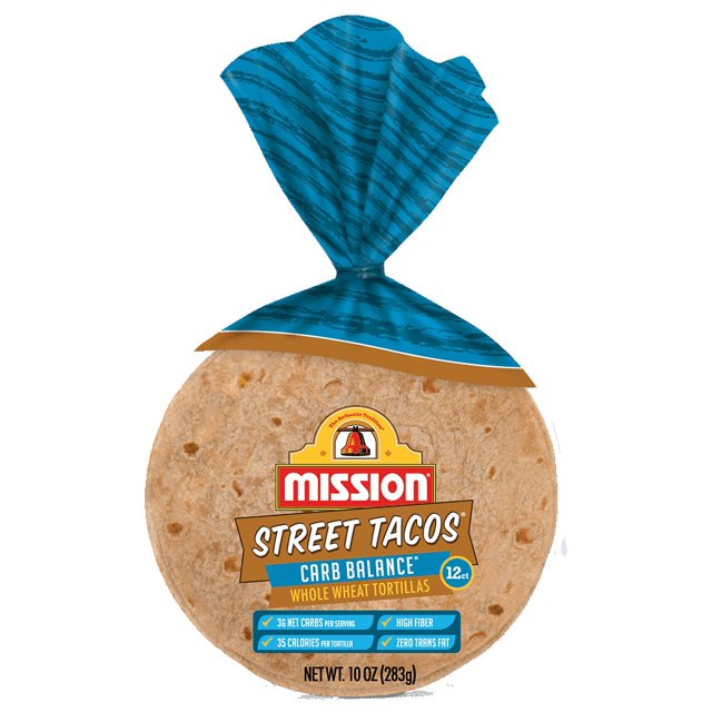 Mission Street Tacos Carb Balance Whole Wheat Tortillas 4.5", 10 oz