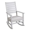 thumbnail image 1 of Mission style Adult Rocking chair with Upholstered Seat (White Color), 1 of 2