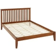 thumbnail image 1 of Mission Style King Size Platform Bed - Cherry Finish, 1 of 4