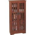 thumbnail image 1 of Leslie Dame 48" Tall Media Storage Cabinet with Doors in Dark Cherry, 1 of 3