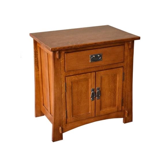 Mission Style Solid Oak Nightstand Model A3 - Michael's Cherry