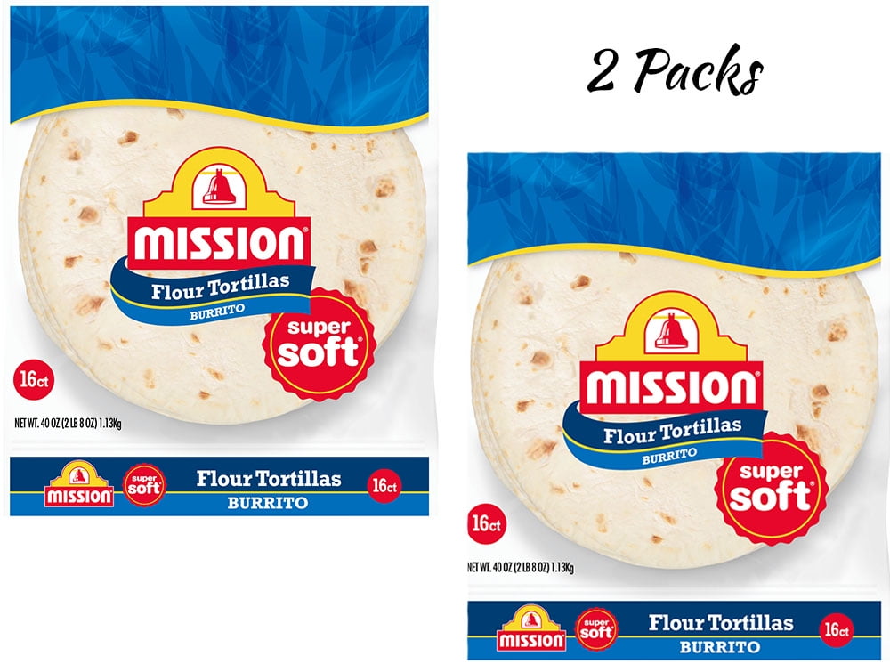 Mission Super Soft Burrito Flour Tortillas, 40 oz, 16 Count (2 Pack) - Winrock Store Offer