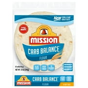 Mission Super Soft Carb Balance Soft Taco Flour Tortillas, 12 oz, 8 Count