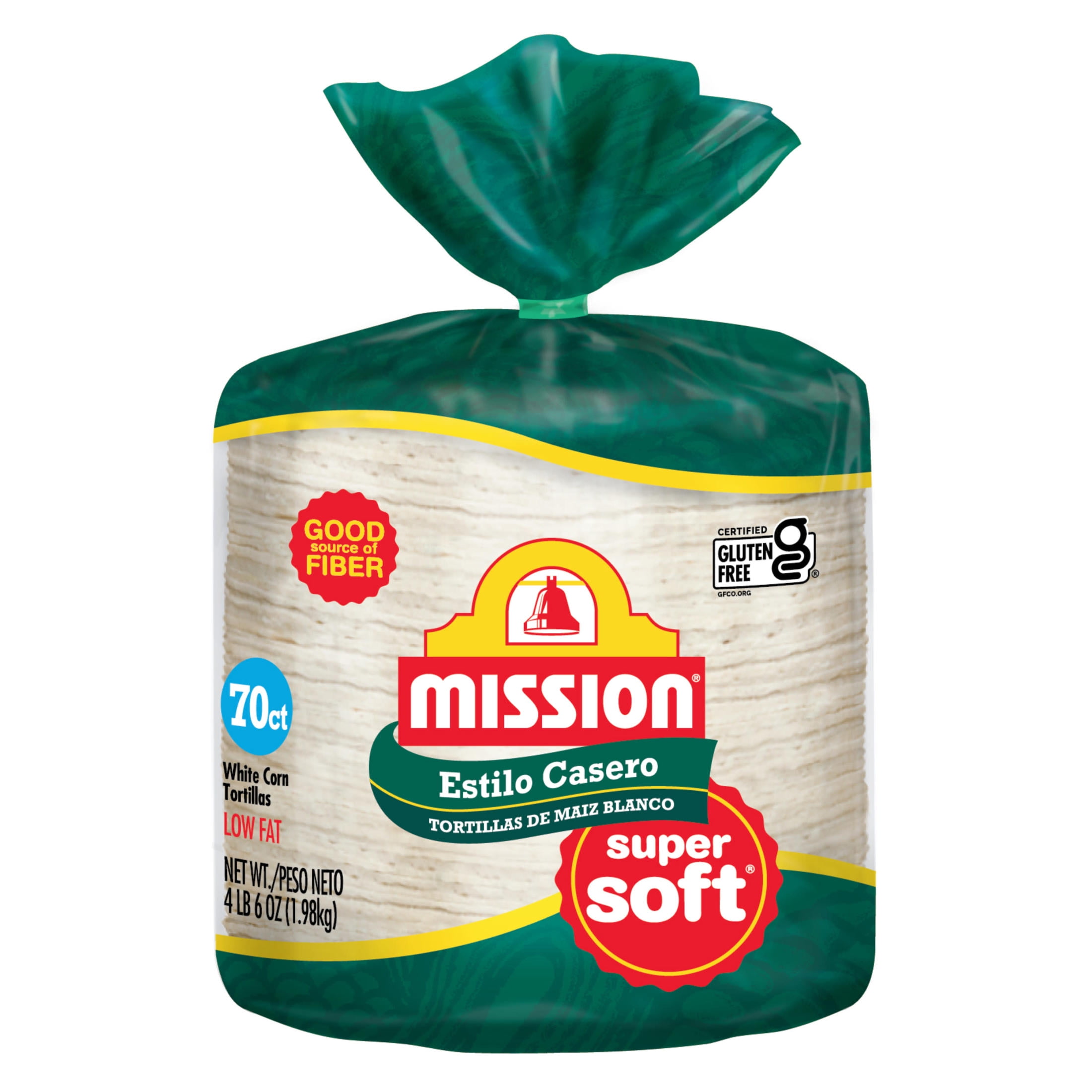 Mission Super Soft Estilo Casero White Corn Tortillas, 70 Count