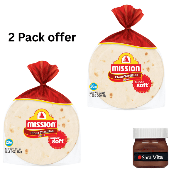 Mission Super Soft Flour Tortillas, Fajita Size, 20 Count