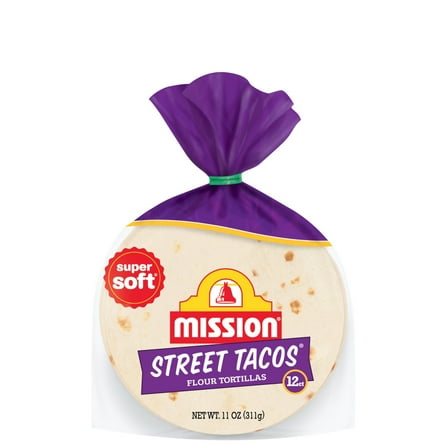 Mission Super Soft Flour Tortillas, Street Tacos Size, 12 Count