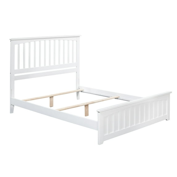 Mission Traditional Bed with Matching Foot Board, Multiple Colors and Sizes