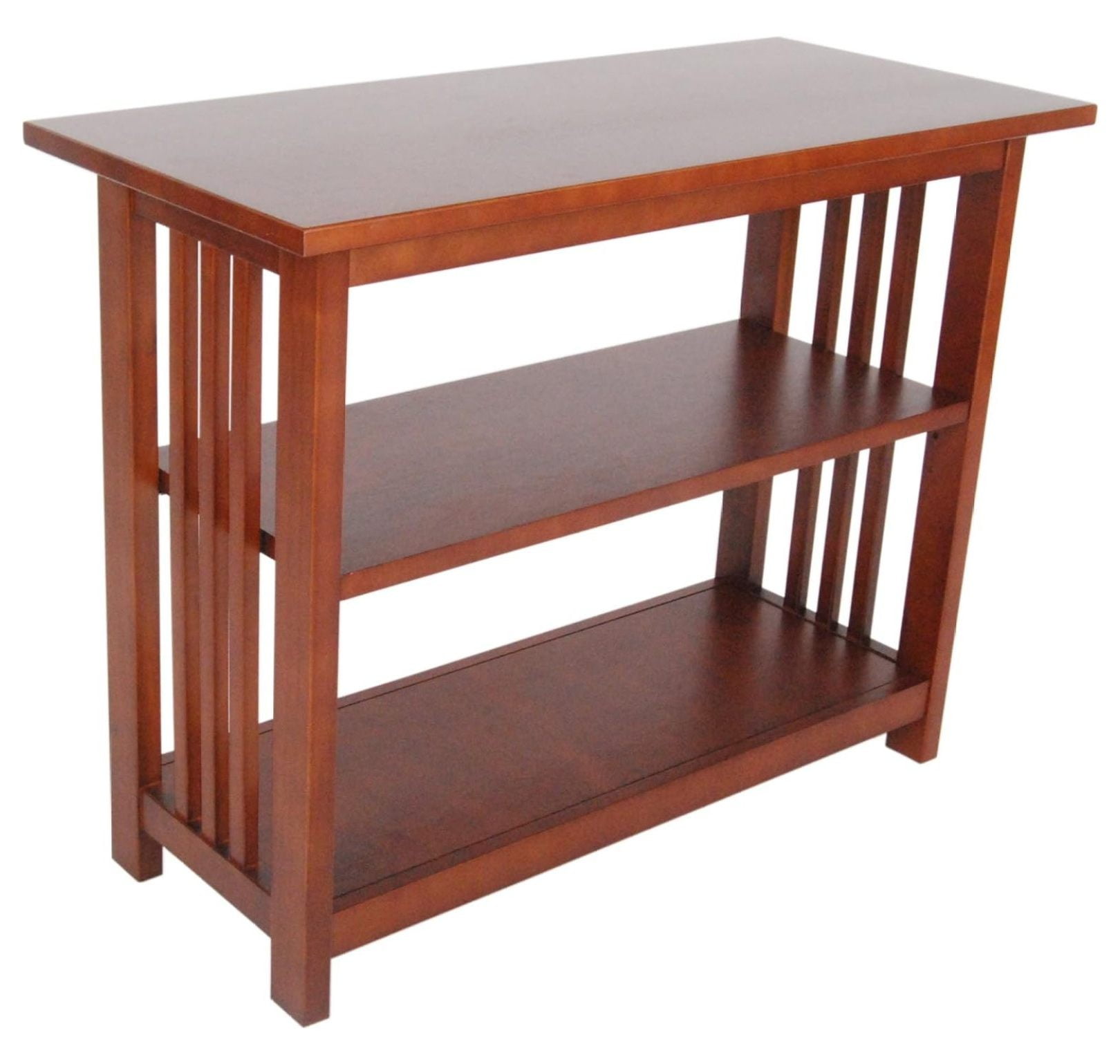 Mission Under Window Bookshelf with 2 Shelves, Cherry