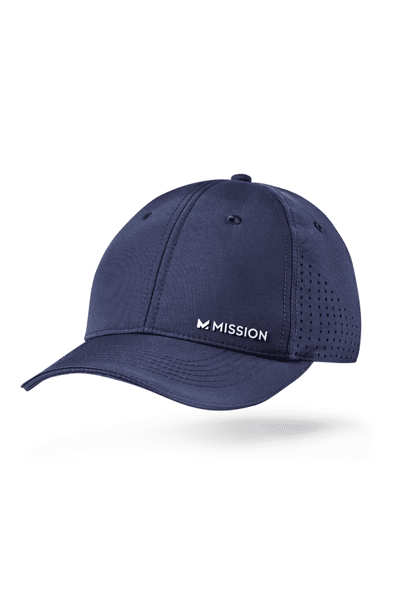 Vented Unisex Cooling Performance Baseball Hat, One Size, Navy
