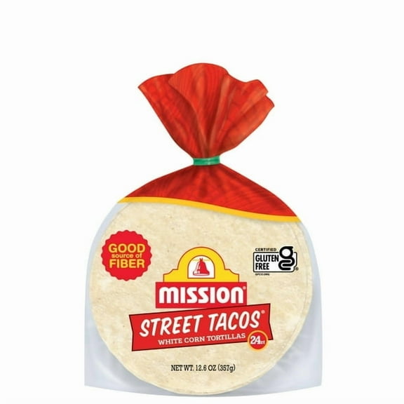 Mission White Corn Tortillas, Street Taco Size, 24 Count (Pack of 3)
