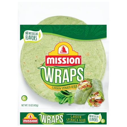 Mission Wraps Garden Spinach, 6 Count
