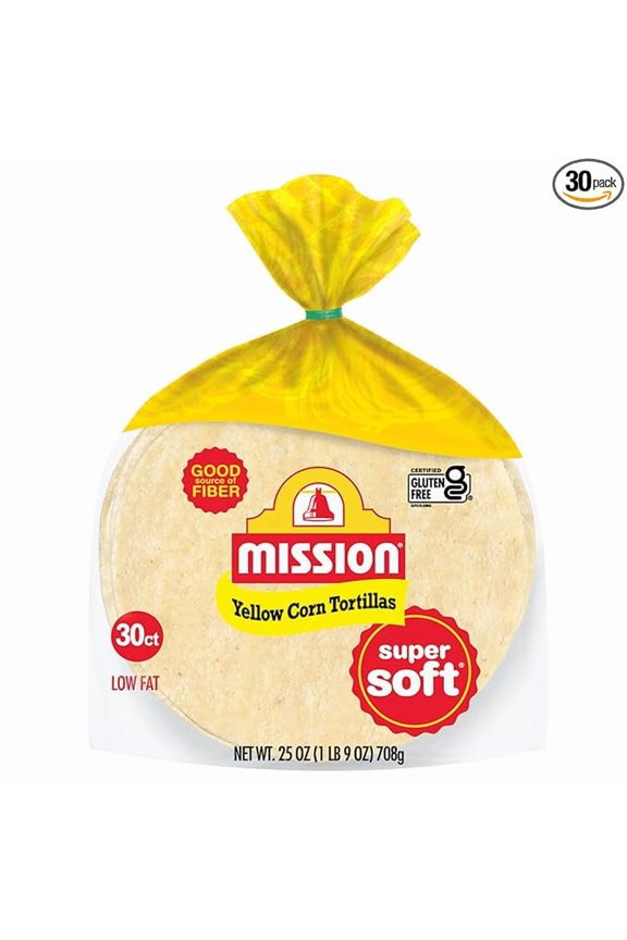 Mission Yellow Corn Tortillas, Small Soft Taco Size, 30 Count, Gluten Free