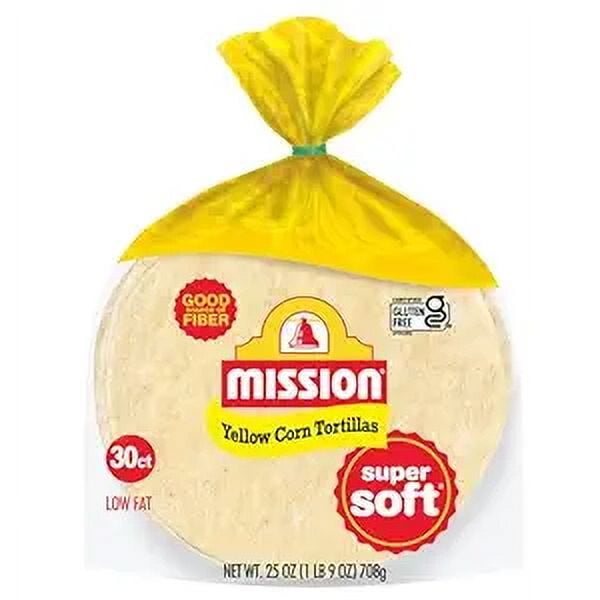 Mission Yellow Corn Tortillas, Small Soft Taco Size, 30 Count, Gluten Free