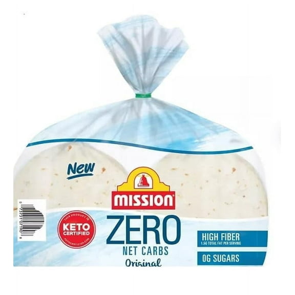 Mission Zero Net Carb Original Tortilla Family Pack - 0g Net Carbs - Keto Certified - 4.5" Street Taco - 28 Count, 17.78 oz., Keto Friendly Low Carb FLour Tortillas