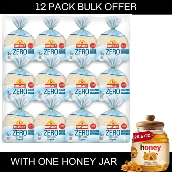Mission Zero Net Carbs Original Flour Tortillas, Street Tacos Size, 14 Count, 8.89 oz