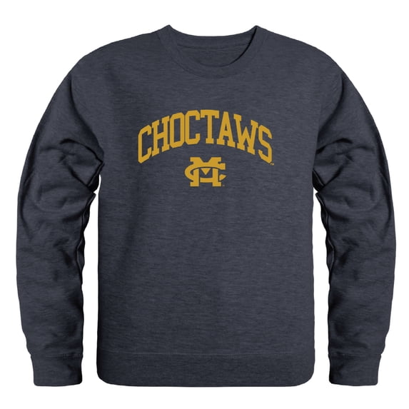 Mississippi College Choctaws Campus Crewneck Pullover Sweatshirt Sweater - Heather Charcoal, Small
