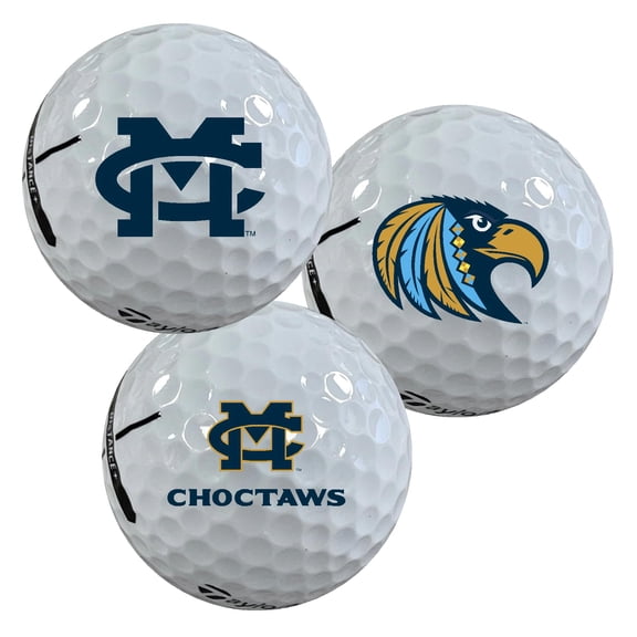 Mississippi College Choctaws Logo Edition Taylormade Distance+ Golf Balls 12-Pack (Dozen)