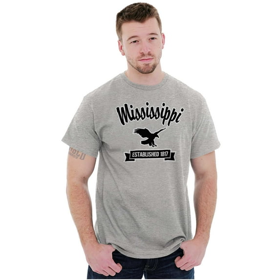 Mississippi Cute Bald Eagle Souvenir Men's Graphic T Shirt Tees Brisco Brands L