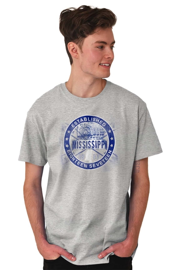 Mississippi Established 1817 Souvenir Men's Graphic T Shirt Tees Brisco Brands M