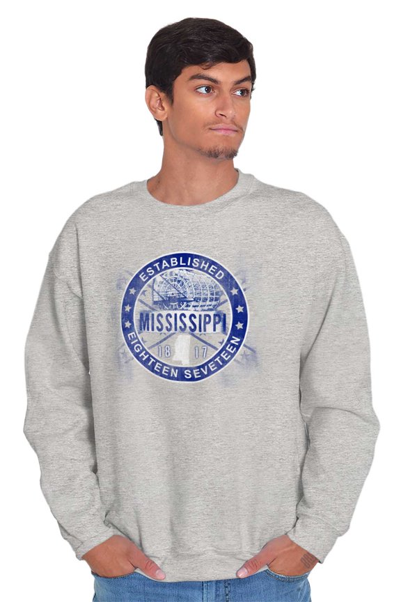Mississippi Established 1817 Souvenir Sweatshirt for Men or Women Brisco Brands X