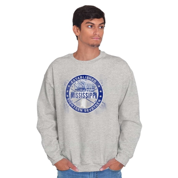 Mississippi Established 1817 Souvenir Unisex Plus Fleece Graphic Sweatshirt Brisco Brands 3X