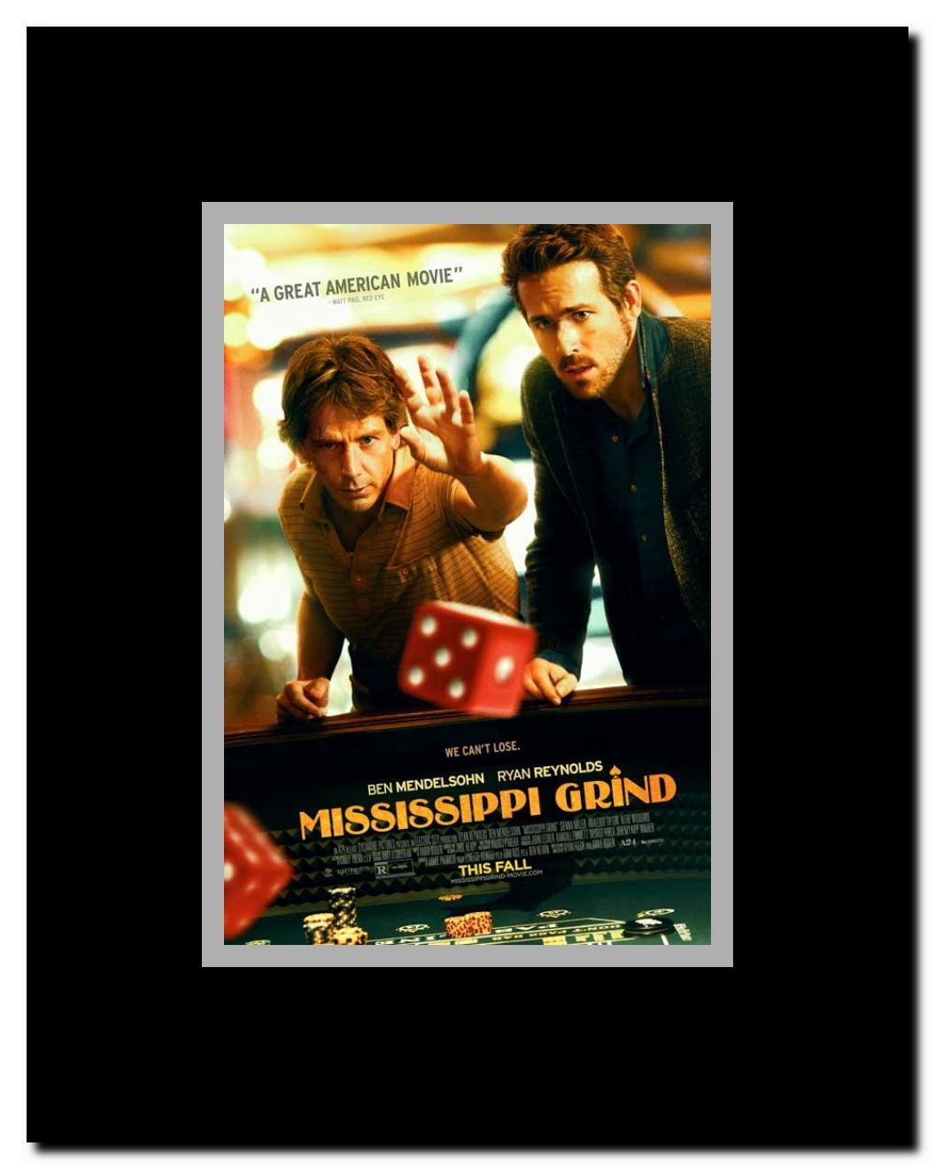 Mississippi Grind Framed Movie Poster