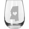 thumbnail image 1 of Mississippi Heart States Etched 15.25oz Libbey Stemless Wine Glass, 1 of 1