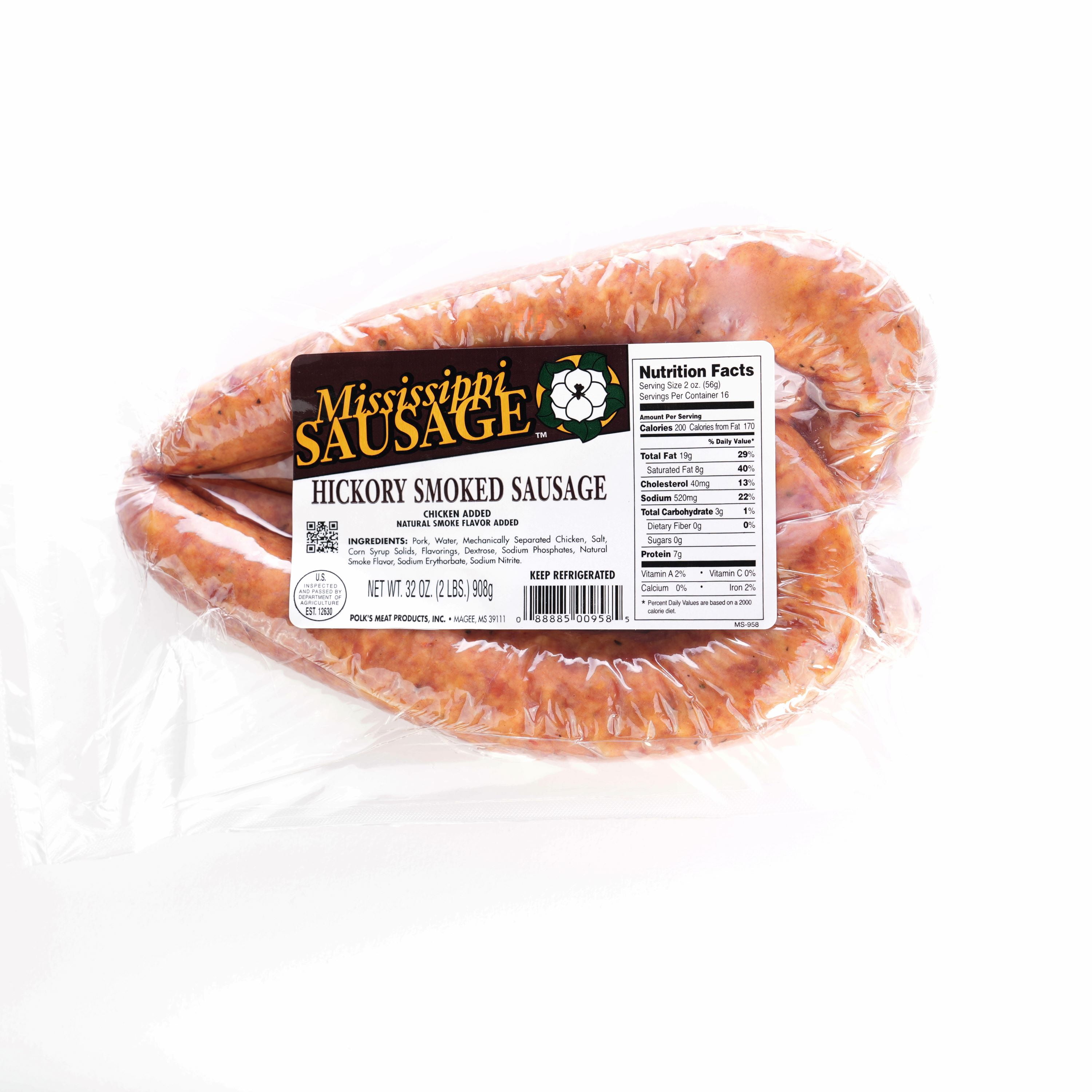 Mississippi Hickory Smoked Sausage, 32 oz Package