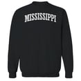 thumbnail image 1 of Mississippi Humor Graphic Black Men's Crewneck Sweatshirt, 1 of 8
