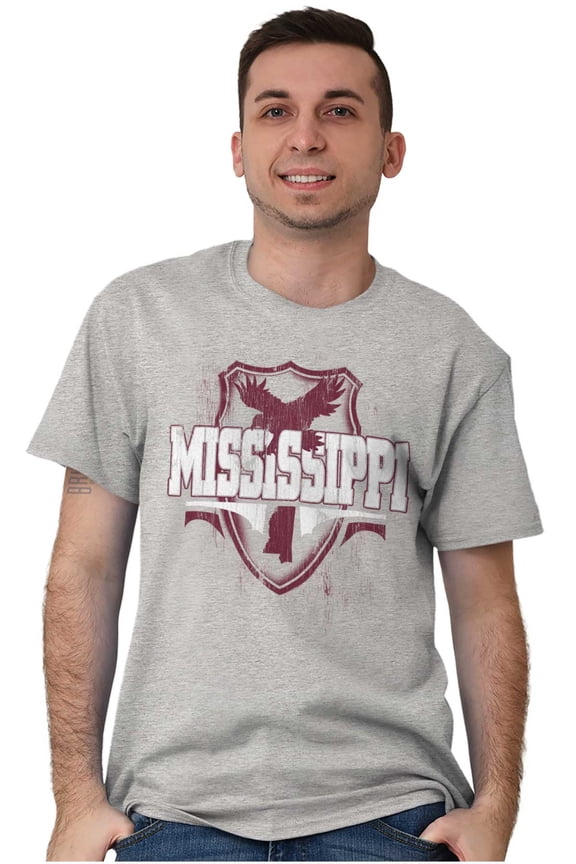 Mississippi MS Pride Gameday Spirit Men's Graphic T Shirt Tees Brisco Brands L