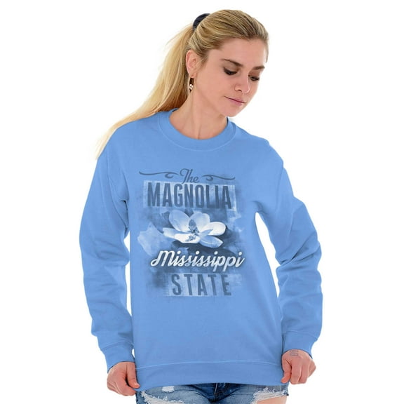 Mississippi MS State Flower Souvenir Women Crewneck Sweatshirt Brisco Brands L