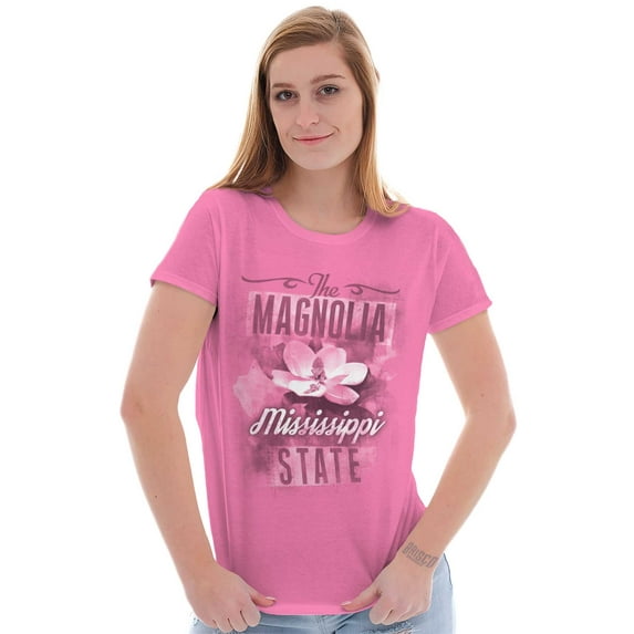 Mississippi MS State Flower Souvenir Womens Slim Fit Graphic Tee Brisco Brands S