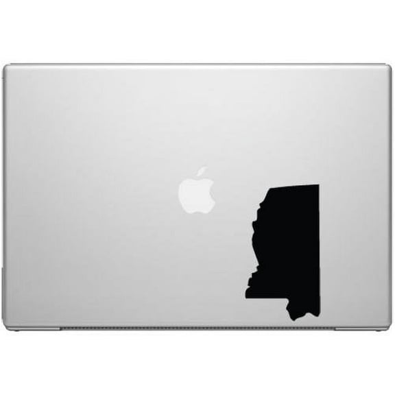 Mississippi Magnolia State Pride Decal Sticker - Black 5" Vinyl Decal for Cars, Macbooks, and Other Laptops