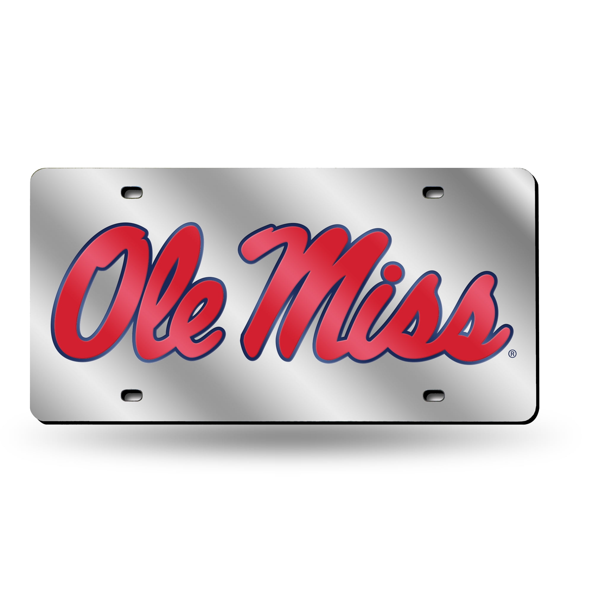 Mississippi NCAA Rebel Acrylic License Plate Laser Tag