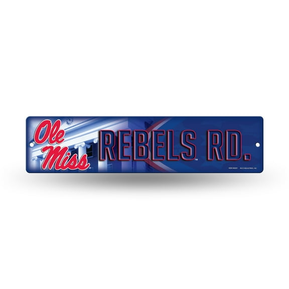 Mississippi NCAA Rebels Street Sign (16") Hang anywhere you choose. Garage, office, den, man cave, kids room