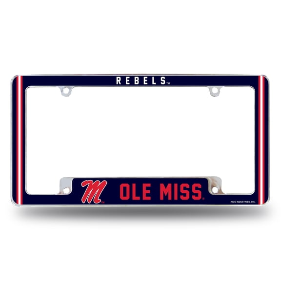MISSISSIPPI UNIVERSITY ALTERNATE DESIGN ALL OVER CHROME FRAME
