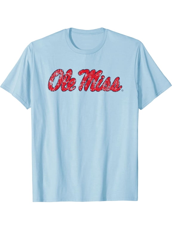 Mississippi Ole Miss Rebels Vintage Mascot Blue T-Shirt LIGHT BLUE Unisex S-5XL Hot Trending Shirt, Vintage Birthday Gift