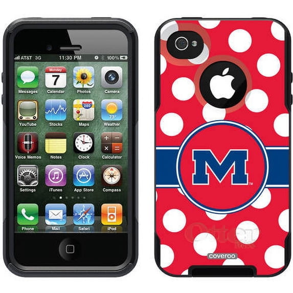 Mississippi Polka Dots Design on OtterBox Commuter Series Case for Apple iPhone 4/4s