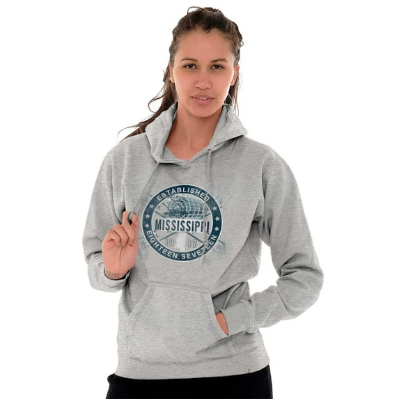 Mississippi Queen Southern Riverboat Women Plus Size Graphic Pullover Hoodie Brisco Brands 2X