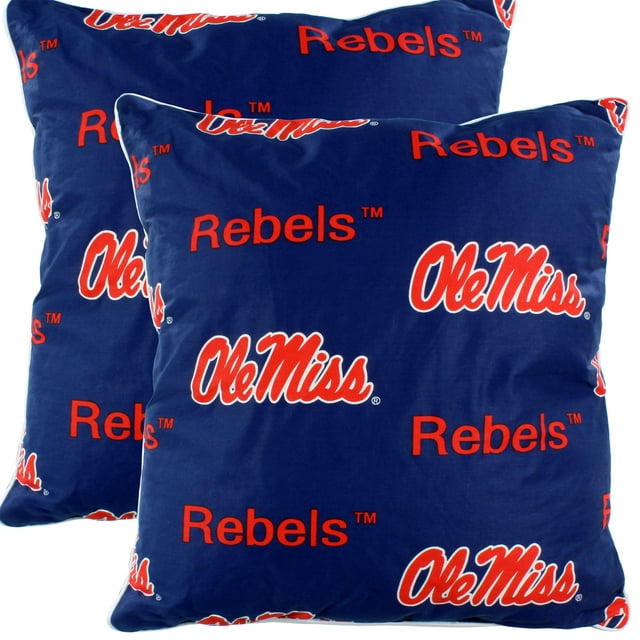 Mississippi Rebels 16" x 16" Decorative Pillow - (Includes 2 Decorative Pillows)